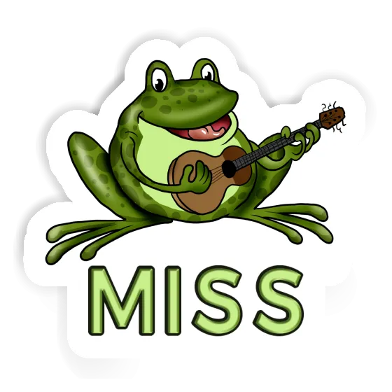 Guitar Frog Sticker Miss Laptop Image