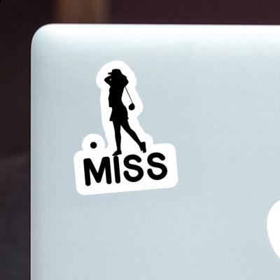 Sticker Golferin Miss Notebook Image