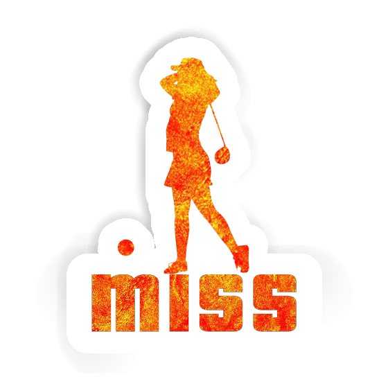 Miss Sticker Golfer Image