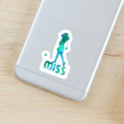 Sticker Golfer Miss Image