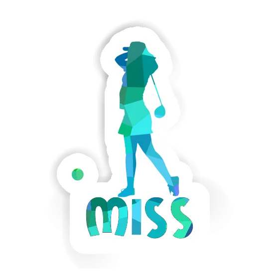 Golferin Aufkleber Miss Notebook Image