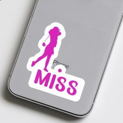 Sticker Golfer Miss Notebook Image