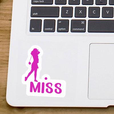 Sticker Golfer Miss Notebook Image