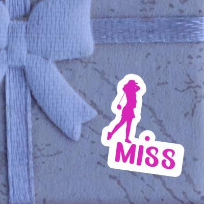 Sticker Golfer Miss Notebook Image