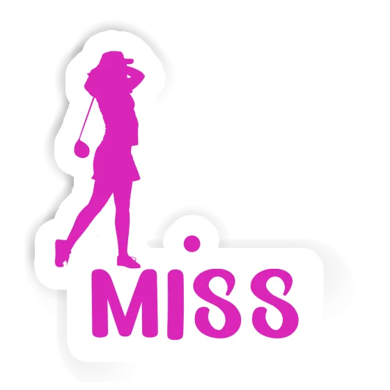 Sticker Golfer Miss Image