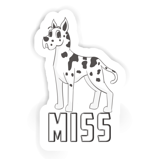 Dogge Aufkleber Miss Image