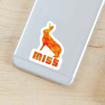 Autocollant Lapin Miss Notebook Image