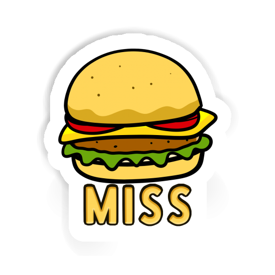 Sticker Miss Hamburger Laptop Image