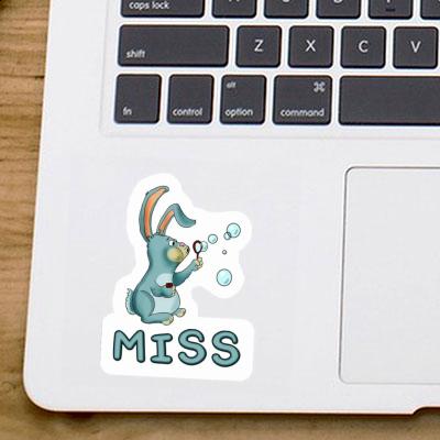 Sticker Miss Seifenblasen-Hase Notebook Image