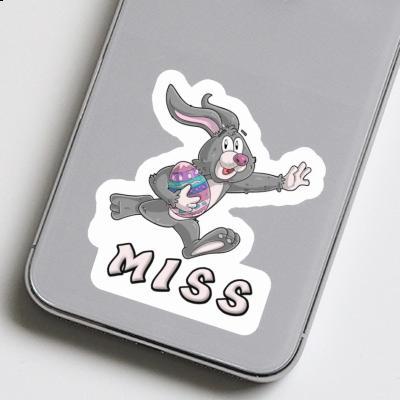 Sticker Rugby rabbit Miss Laptop Image