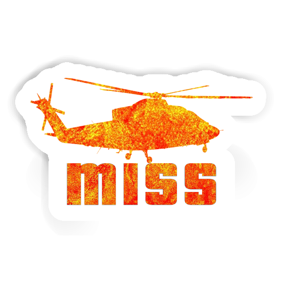 Sticker Miss Helikopter Laptop Image