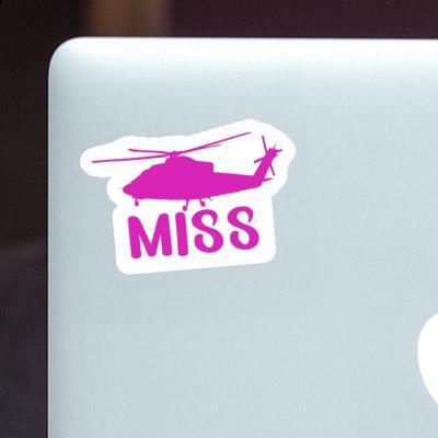 Miss Sticker Helicopter Image