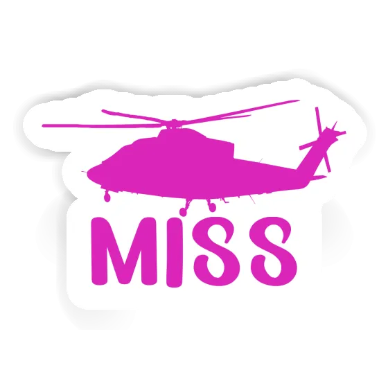 Hubschrauber Sticker Miss Notebook Image