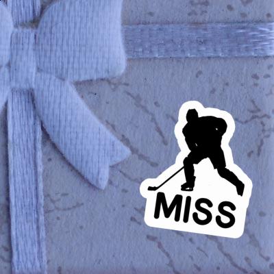 Miss Autocollant Joueur de hockey Image