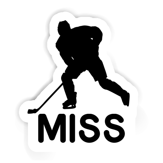 Hockey Player Sticker Miss Image