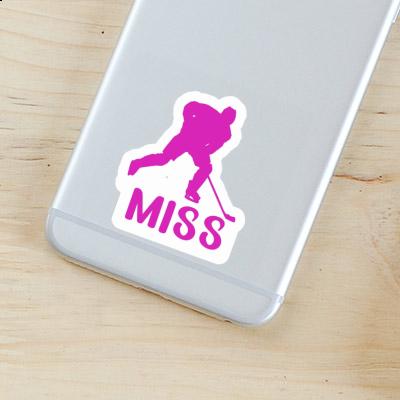 Autocollant Joueuse de hockey Miss Notebook Image