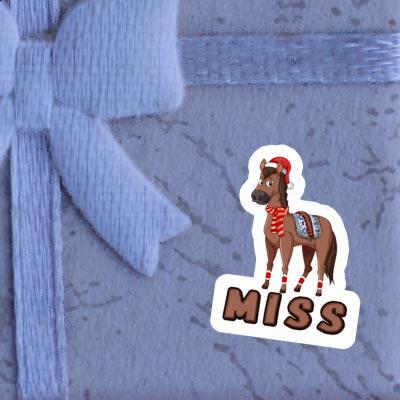 Christmas Horse Sticker Miss Laptop Image