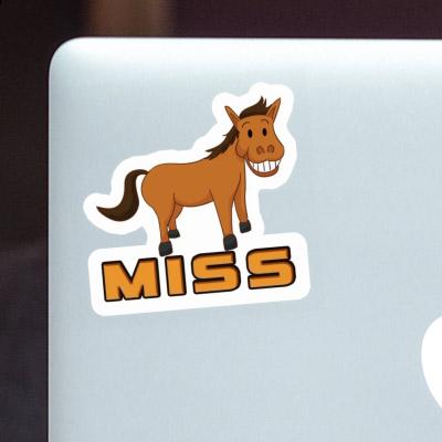 Sticker Miss Grinning Horse Notebook Image