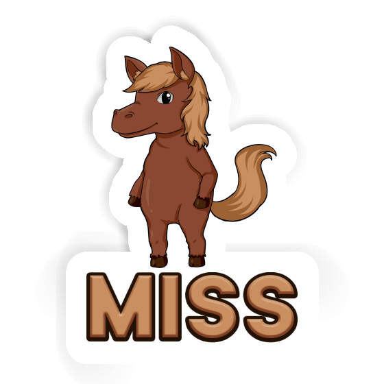 Sticker Horse Miss Notebook Image