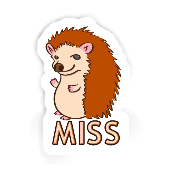 Hedgehog Sticker Miss Image