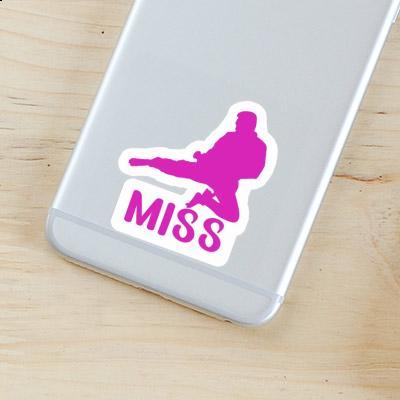 Sticker Karateka Miss Notebook Image