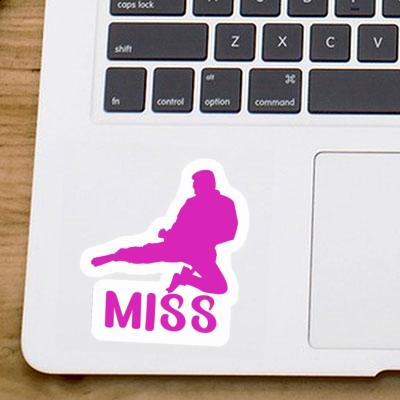 Sticker Karateka Miss Notebook Image