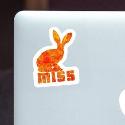 Autocollant Lapin Miss Notebook Image