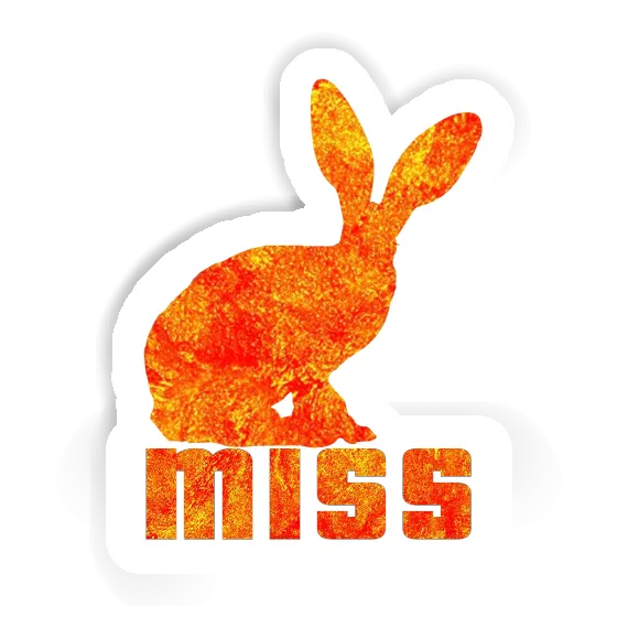 Sticker Kaninchen Miss Gift package Image