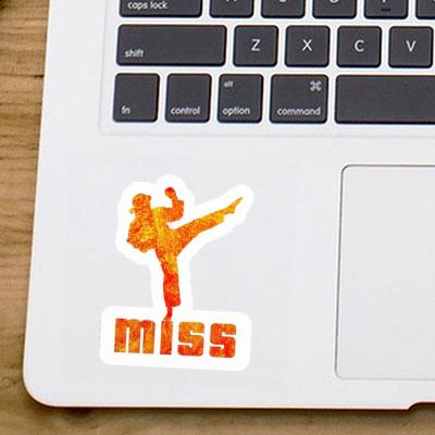 Sticker Karateka Miss Notebook Image