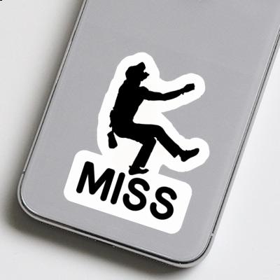 Aufkleber Kletterer Miss Laptop Image