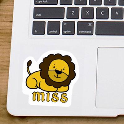 Autocollant Lion Miss Laptop Image