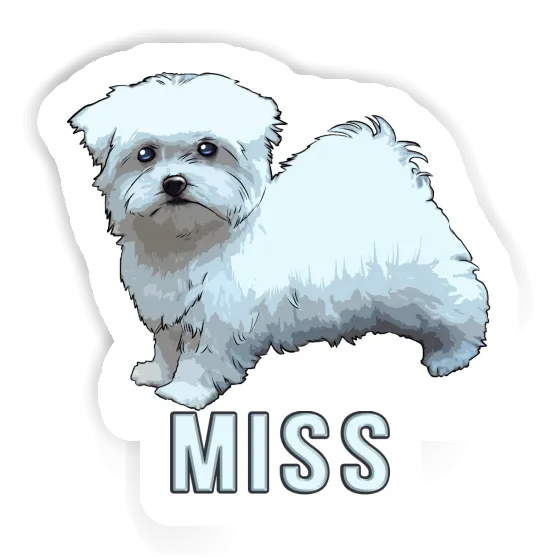 Miss Sticker Doggie Laptop Image