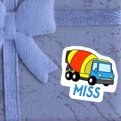 Mixer Truck Sticker Miss Image