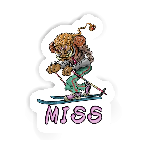 Sticker Miss Skier Gift package Image