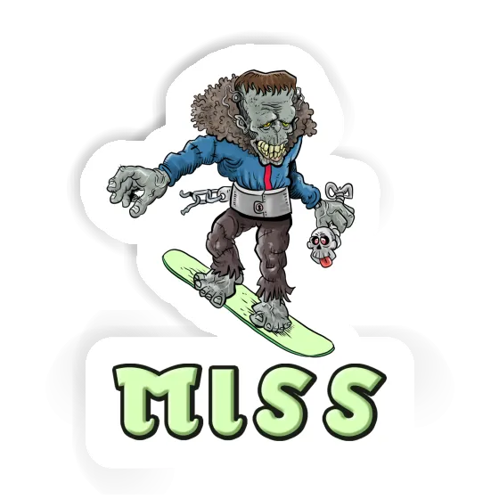 Sticker Miss Snowboarder Laptop Image