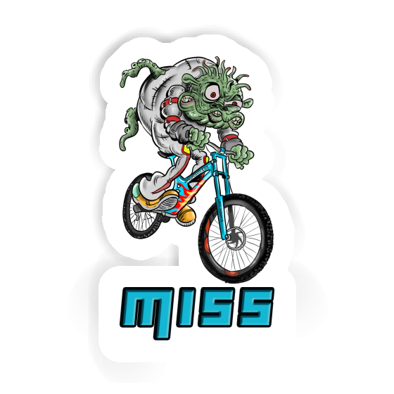 Aufkleber Downhill-Biker Miss Notebook Image