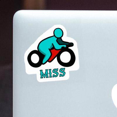 Miss Autocollant Motocycliste Notebook Image