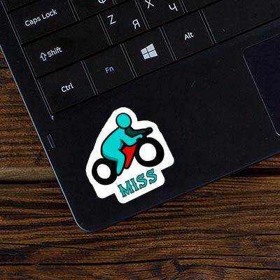 Miss Autocollant Motocycliste Laptop Image