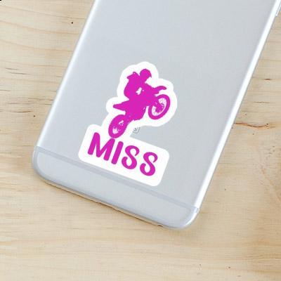 Sticker Motocross Rider Miss Laptop Image