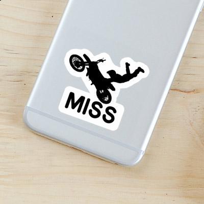 Motocross Rider Sticker Miss Image