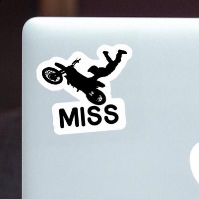 Sticker Motocross Rider Miss Laptop Image