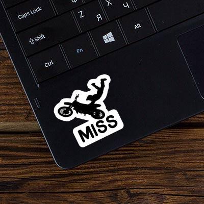 Motocrossiste Autocollant Miss Laptop Image