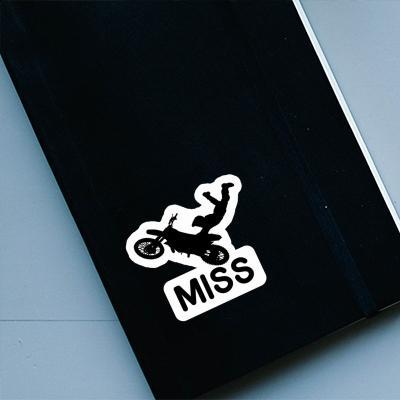 Motocross Rider Sticker Miss Notebook Image