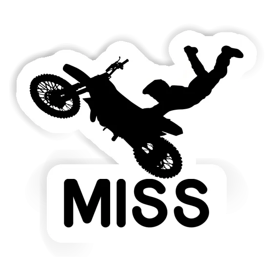 Motocross Rider Sticker Miss Laptop Image