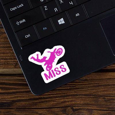 Sticker Motocross Rider Miss Notebook Image