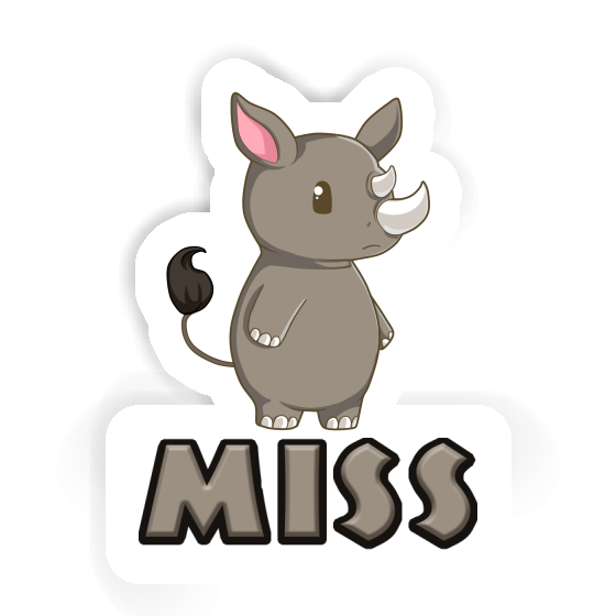 Miss Sticker Rhino Notebook Image