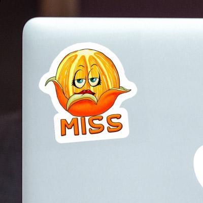 Aufkleber Orange Miss Laptop Image