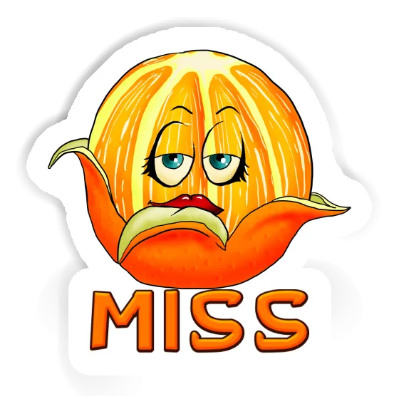 Sticker Miss Orange Laptop Image