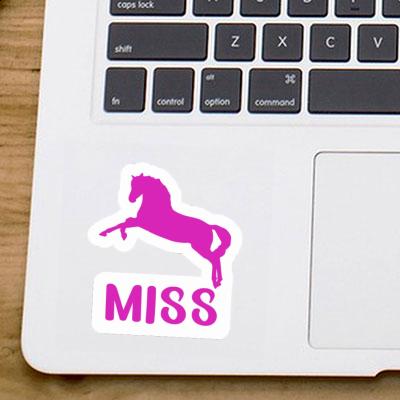 Sticker Miss Horse Laptop Image