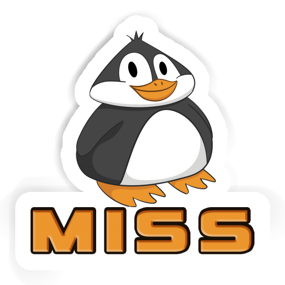 Autocollant Pingouin Miss Laptop Image